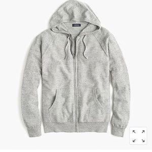 J Crew grey rugged cotton hoodie.